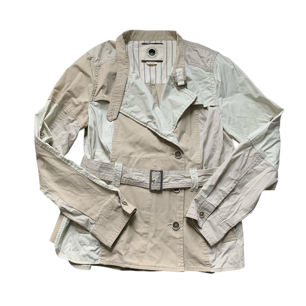 Daughters of Liberation Cream Two-Tone Trench Coat 8